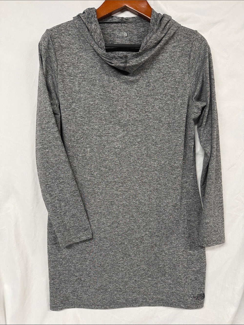 The North Face Women’s Gray Hooded Knit Tunic Soft Knit Sweater